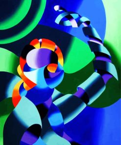 Abstract Cubism Art paint by numbers