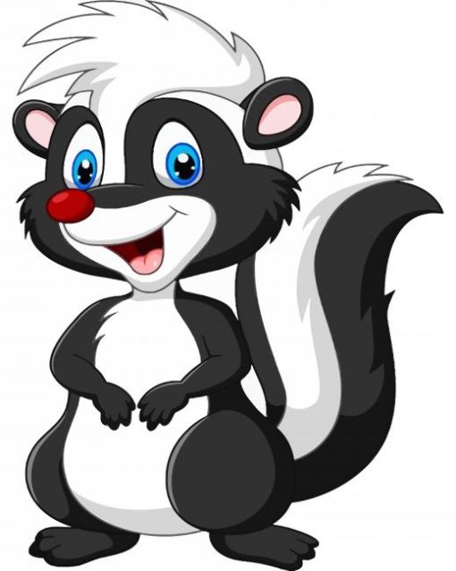 Adorable Skuk Animal Animation paint by numbers