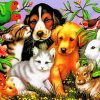 Adorable Pets Animals paint by numbers