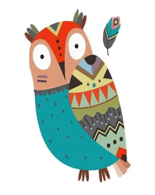 Aesthetic Colorful Owl paint by numbers