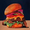 Aesthetic Burger Food paint by number