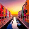 Aesthetic Case Colorate Burano Italy paint by numbers