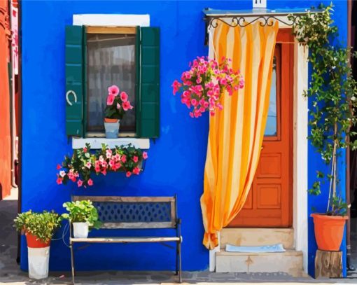 Aesthetic Case Colorate Burano paint by numbers