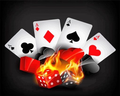Aesthetic Casino Cards Illustration paint by number