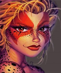 Aesthetic Cheetara Face Art paint by numbers