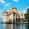 Aesthetic Chillon Castle paint by numbers