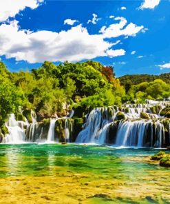 Aesthetic Croatia National Park paint by numbers