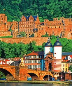 Heidelberg Castle paint by numbers