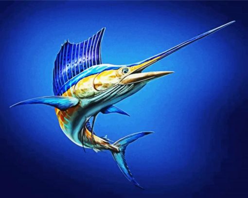 Swordfish Art paint by numbers