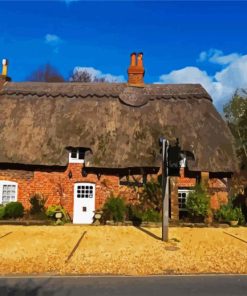 Huge Thatched Cottage paint by numbers