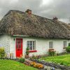 Adorable Thatched Cottage paint by numbers