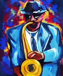 Trombone Man Art paint by numbers