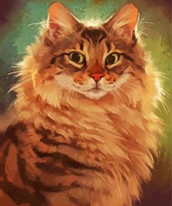 Aesthetic Fluffy Cat paint by numbers