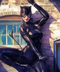 Aesthetic Catwoman Superhero paint by numbers