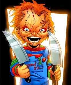 Aesthetic Chucky Movie Character paint by numbers