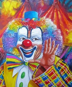 Aesthetic Smiling Clown paint by number