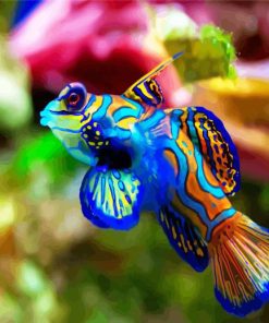 Aesthetic Colorful Fish paint by numbers