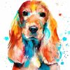 Aesthetic Colorufl English Cocker Spaniel paint by numbers