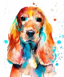 Aesthetic Colorufl English Cocker Spaniel paint by numbers