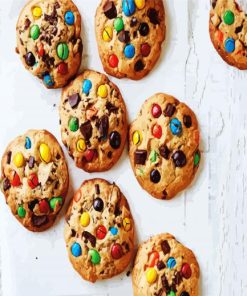 Delicious M&Ms Cookies paint by numbers