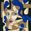 Aesthetic Lady Cubism paint by numbers