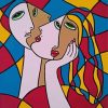 Aesthetic Woman Cubism paint by numbers