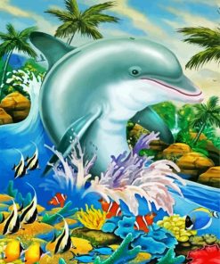 Aesthetic Dophins Art paint by numbers