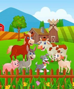 Aesthetic Farm And Animals paint by numbers