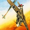 Stuka Plane Illustration paint by numbers