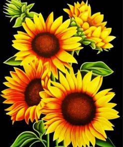 Aesthetic Sunflowers Pop Art paint by numbers