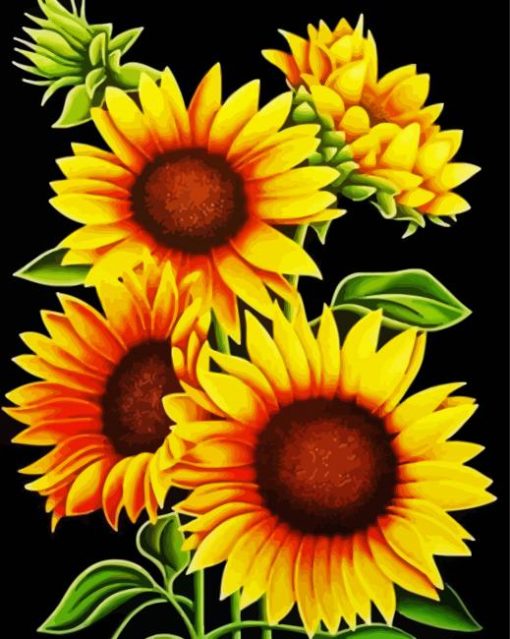 Aesthetic Sunflowers Pop Art paint by numbers