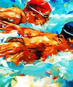 Swimmers In Swimming Competition paint by numbers