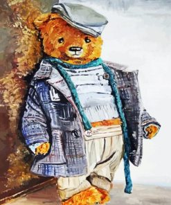 Teddy Bear With Hat paint by numbers