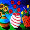 Aesthetic And Colorful Flowers Vases paint by numbers