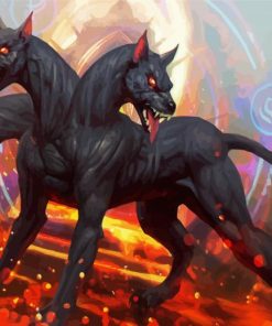 Aesthetic Black Cerberus paint by numbers