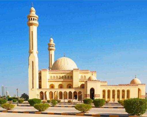 Al Fateh Grand Mosque In Bahrain paint by numbers