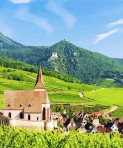 Alsace France Landscape paintby numbers