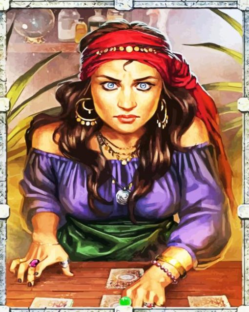 Arab Tarot Fortune Teller paint by numbers