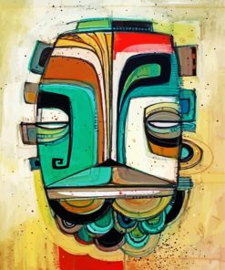 Abstract Tiki Art paint by numbers