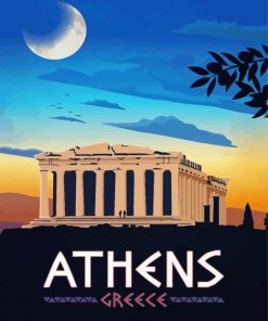 Athens Greece paint by number