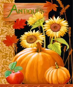 Autumn Pumpkins And Sunflowers paint by numbers