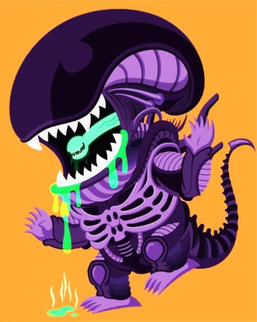 Baby Xenomorph Art paint by numbers