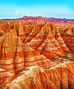 Badlands National Park South Dakota Landscape paint by numbers