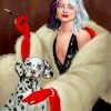 Beautiful Cruella And Dalmatian paint by number