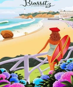 Biarritz France paint by numbers