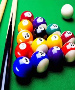 Billard balls paint by numbers