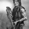 Black And White Daryl Dixon paint by number