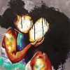 Black Mother And Daughter paint by number