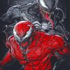 Black Venom And Carnage paint by number