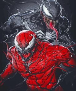 Black Venom And Carnage paint by number